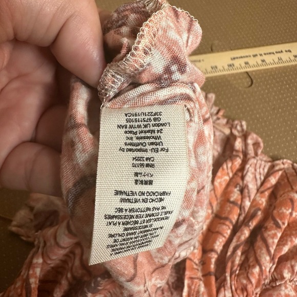 Free People Tie Dye Criss Cross Cami Top Tiered Sleeveless‎ Blouse - Picture 8 of 11